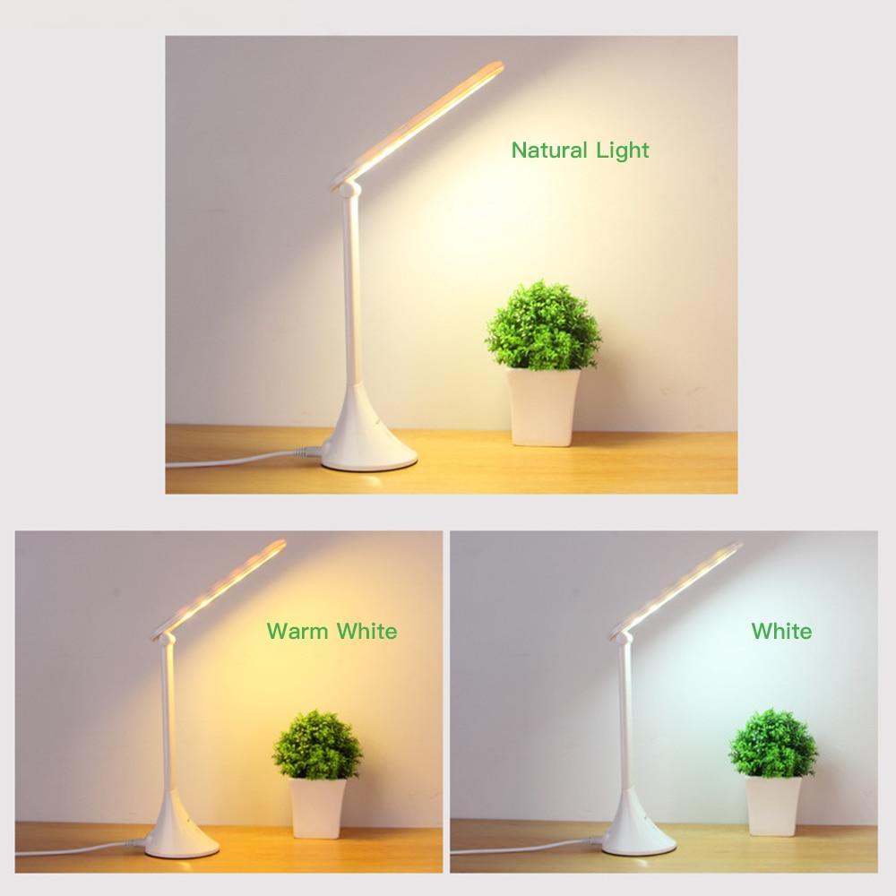 STEVVEX LED Touch Desk Lamp – Foldable, USB, Dimmable (White)
