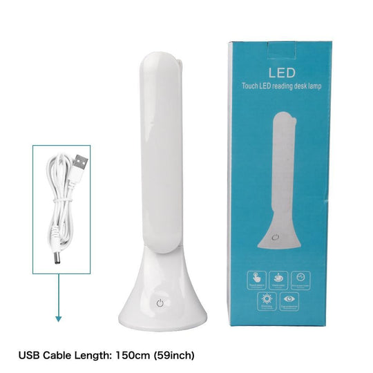 STEVVEX LED Touch Desk Lamp – Foldable, USB, Dimmable (White)