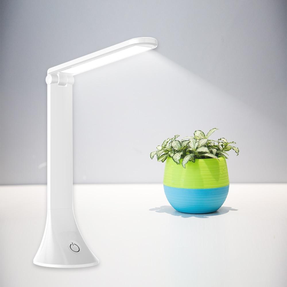 STEVVEX LED Touch Desk Lamp – Foldable, USB, Dimmable (White)