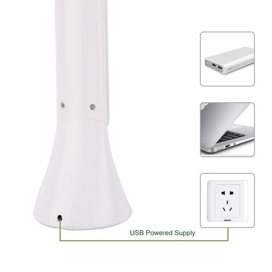 STEVVEX LED Touch Desk Lamp – Foldable, USB, Dimmable (White)