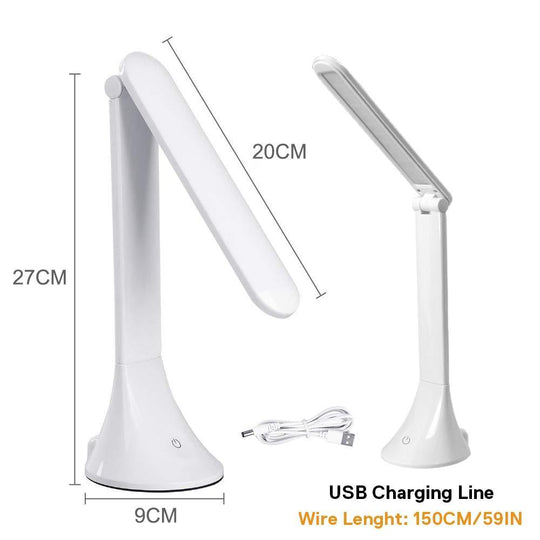 STEVVEX LED Touch Desk Lamp – Foldable, USB, Dimmable (White)